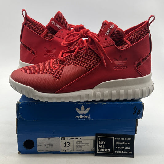 Size 13 - Adidas Tubular X Collegiate Red (S77842)