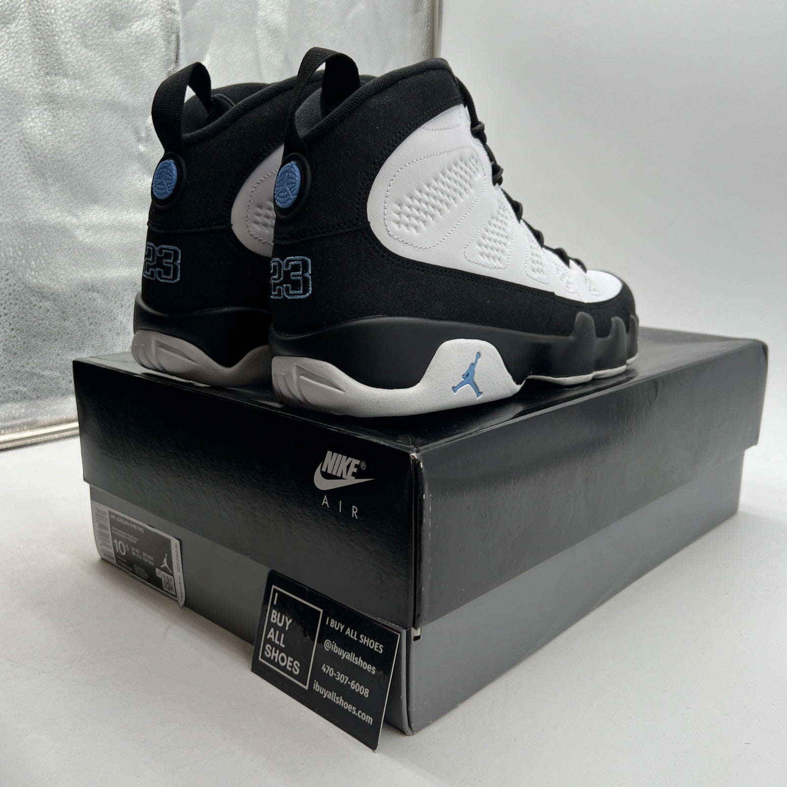 Size 10.5 - Air Jordan 9 Retro University Blue 2020 (CT8019-140)