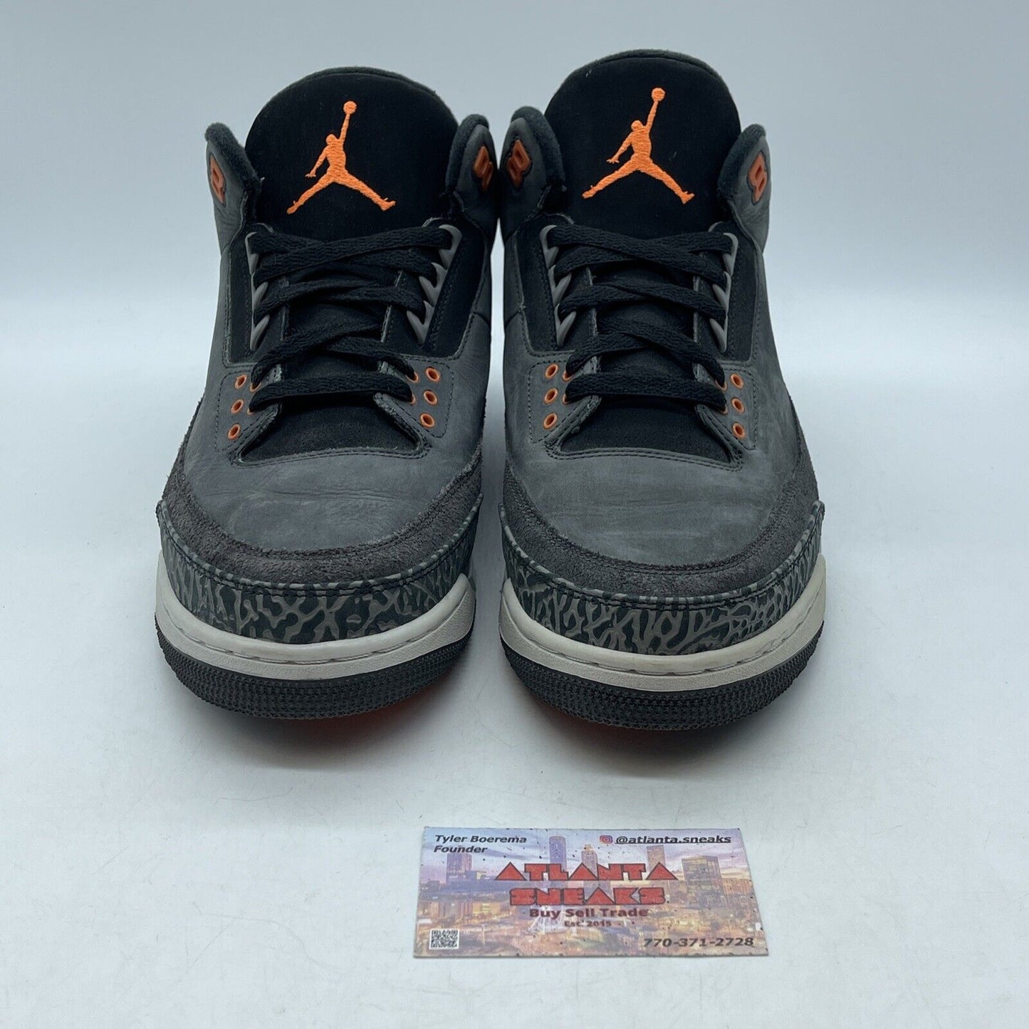 Size 11 - Air Jordan 3 Retro Fear Pack Black Orange Suede Leather (626967-040)