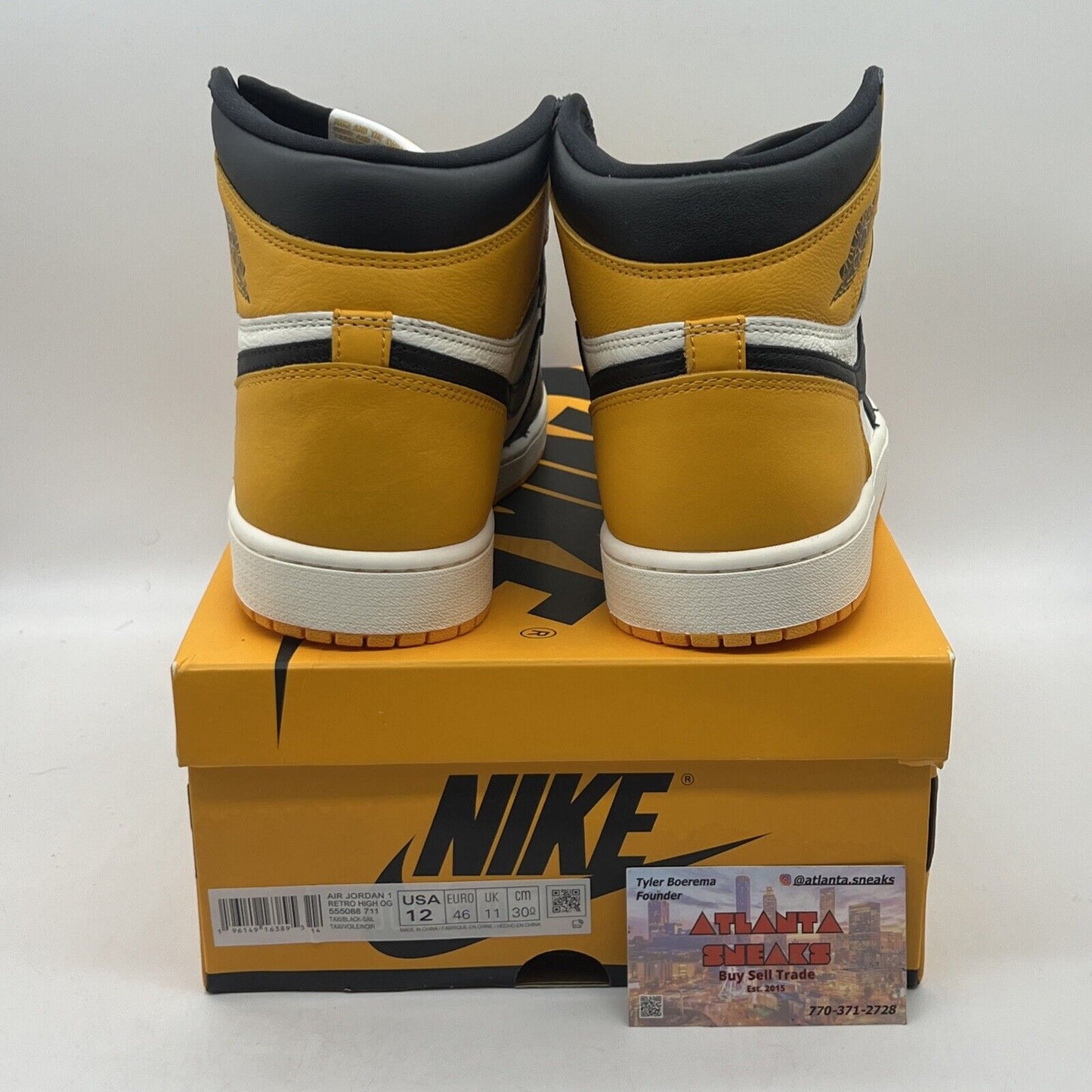 Size 12 - Jordan 1 Retro OG High Yellow Toe Brand New Og All