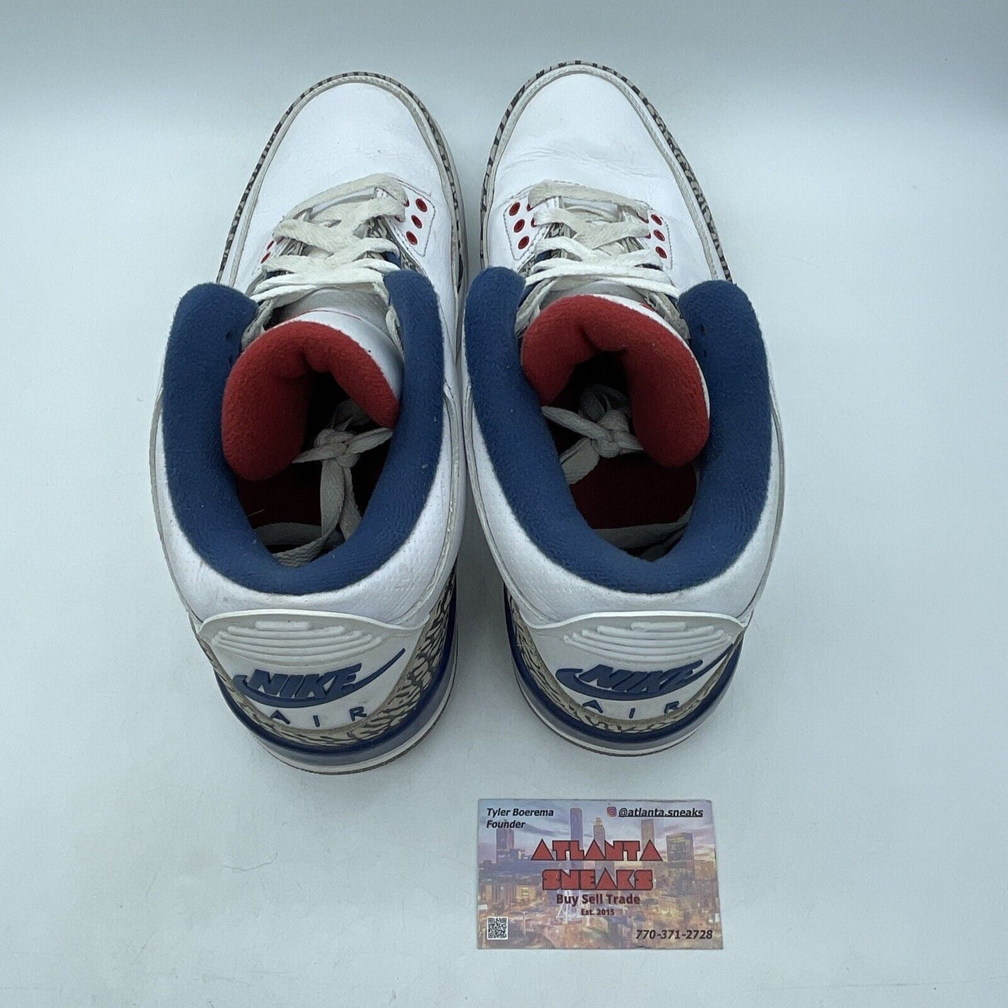 Size 11 - Jordan 3 Retro OG Mid True Blue White Grey Red Suede (854262-106)