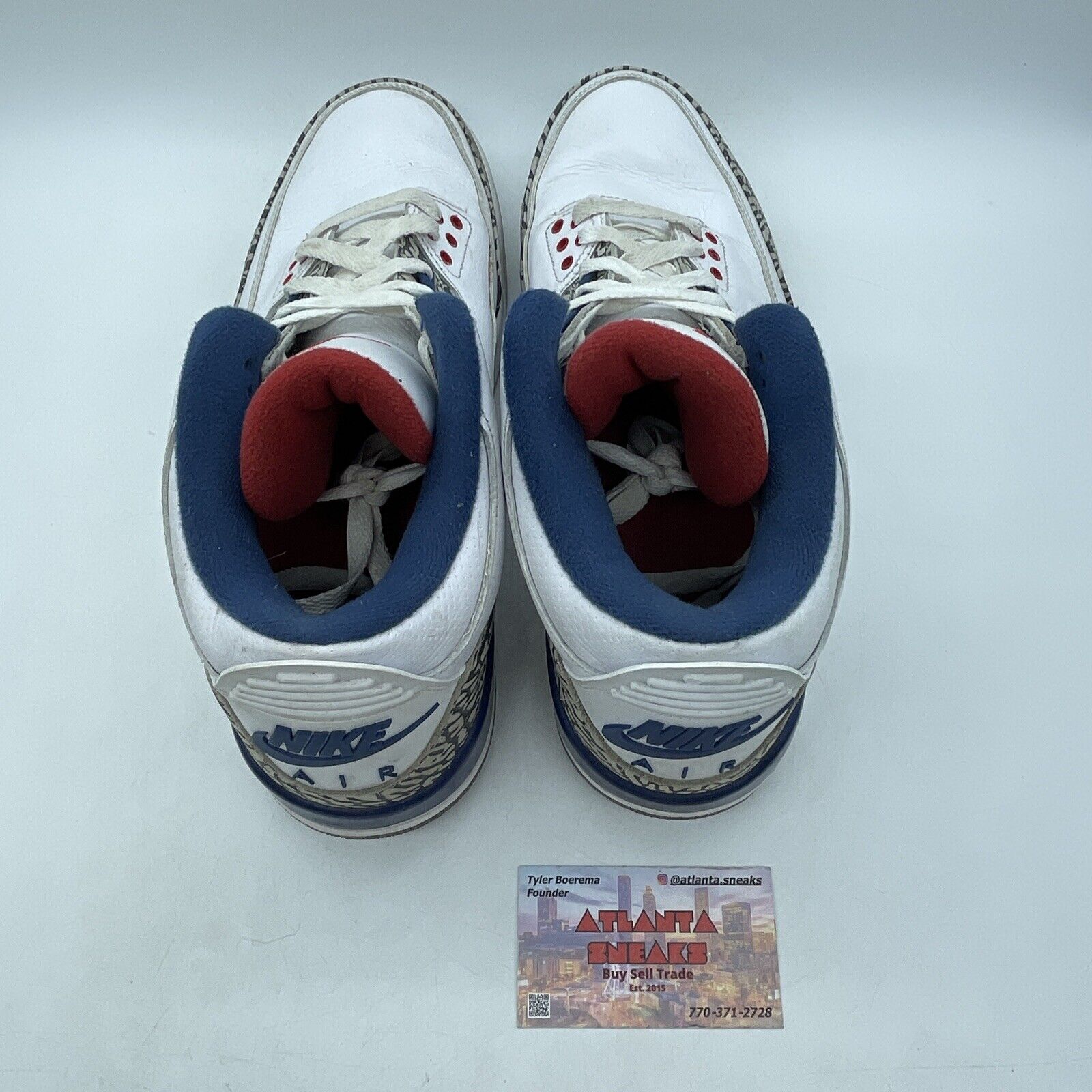 Size 11 - Jordan 3 Retro OG Mid True Blue White Grey Red Suede (854262-106)