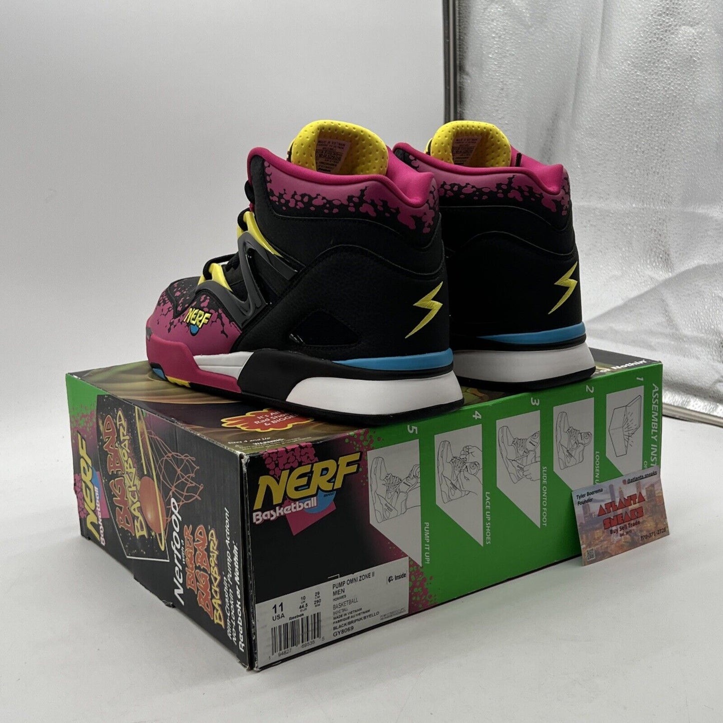Size 11 - Reebok NERF x Pump Omni Zone 2 Backboard Breaker