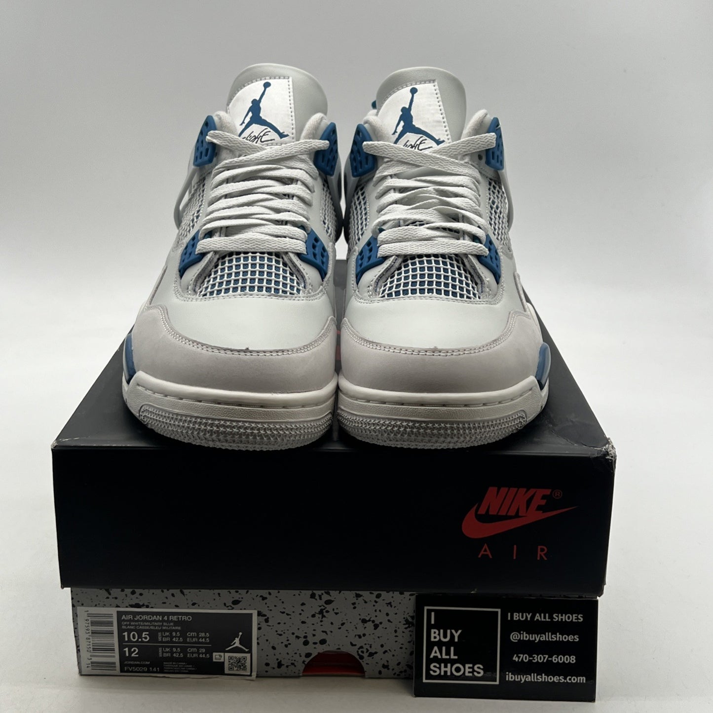 Size 10.5 - Air Jordan 4 Retro 2024 Military Blue (FV5029-141)