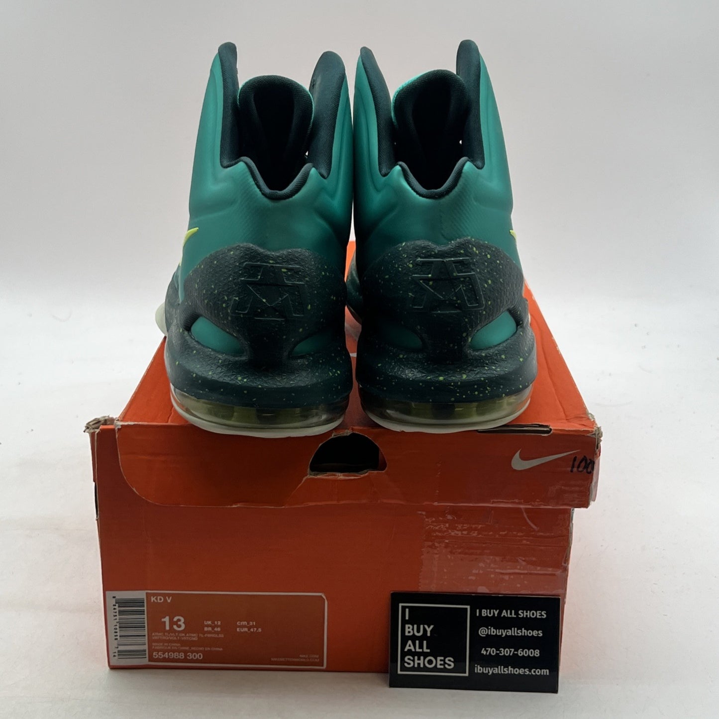 Size 13 - Nike KD 5 Hulk - (554988-300)