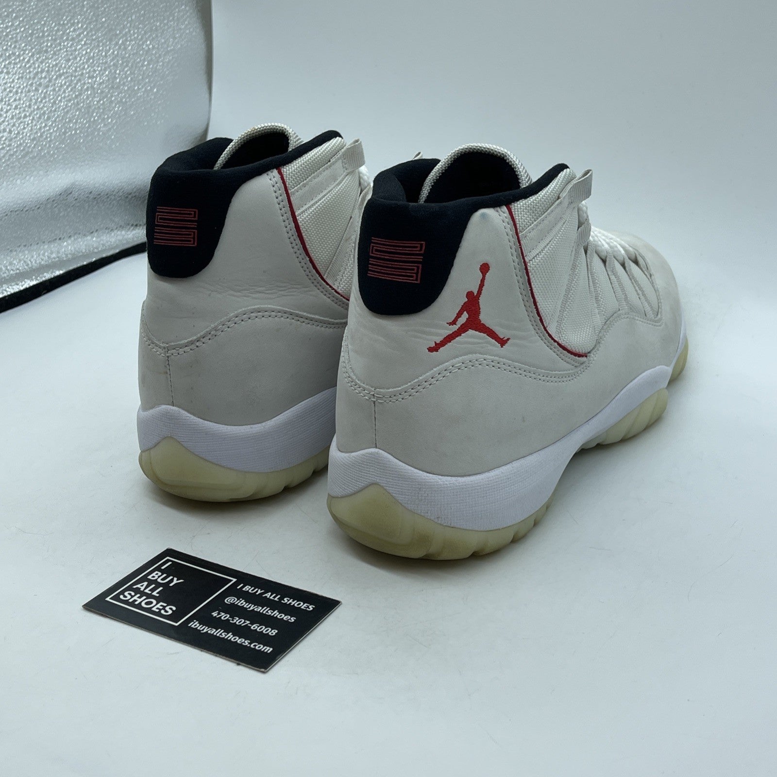 Size 11 - Air Jordan 11 Retro Platinum Tint Red Suede (378037-016)