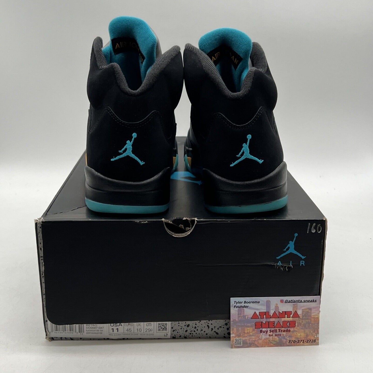 Size 11 - Jordan 5 Retro Mid Aqua Black Suede Aqua (DD0587-047)