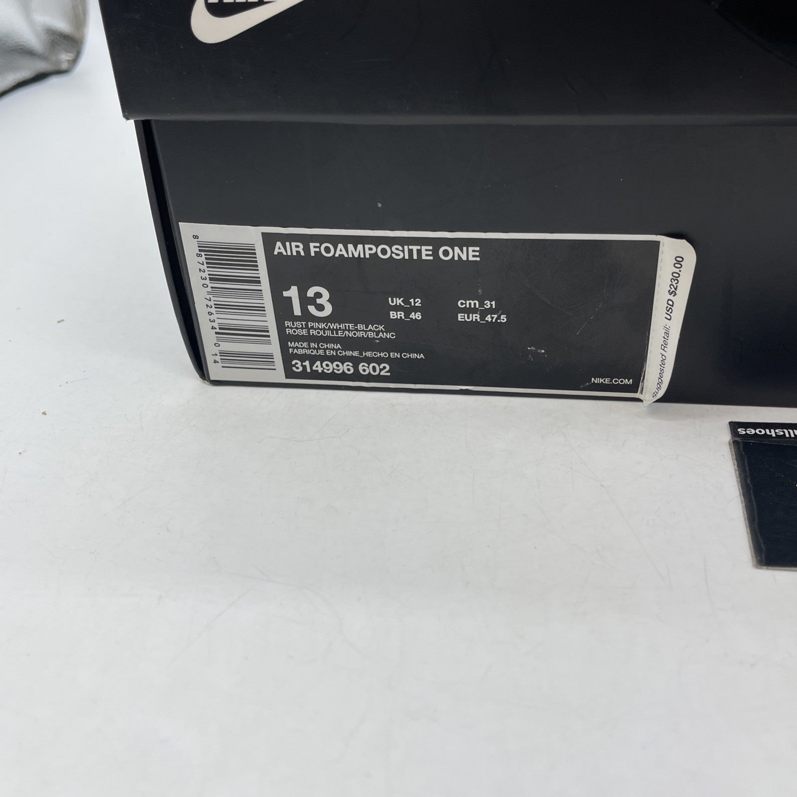 Size 13 - Nike Air Foamposite One Elemental Rose (314996-602)