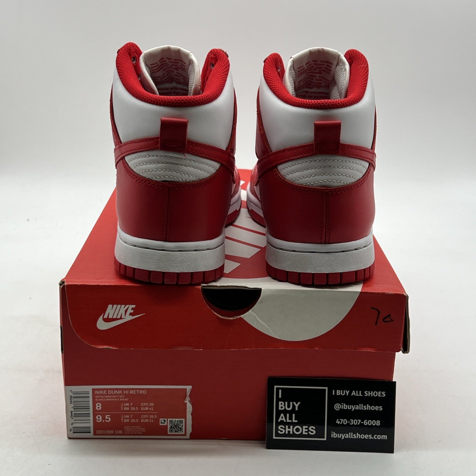 Size 8 - Nike Dunk High Championship Red (DD1399-106)