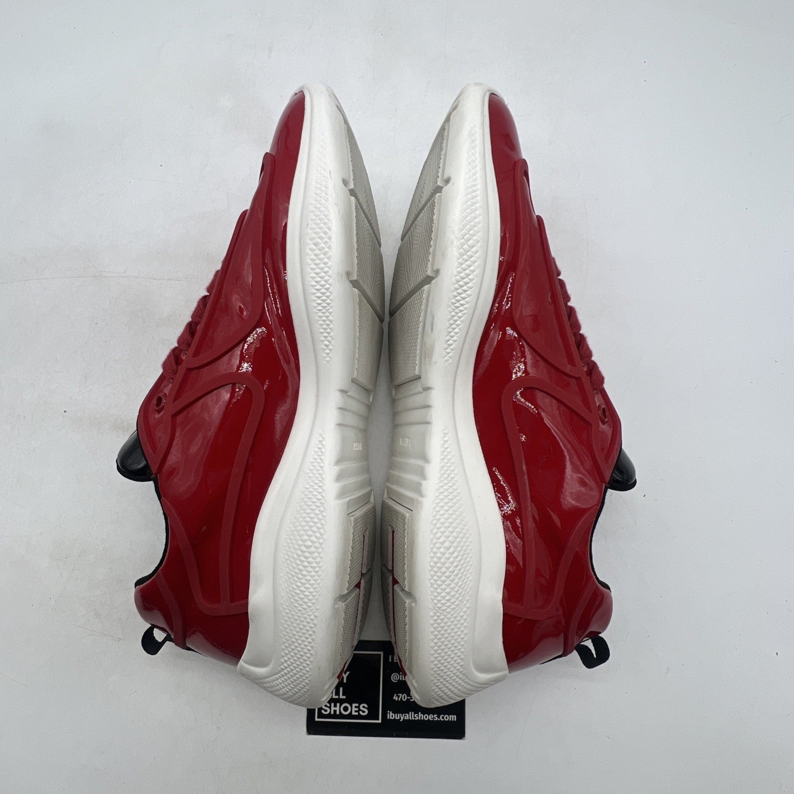 Size 8.5P - PRADA Men's Americas Cup Sneakers Red