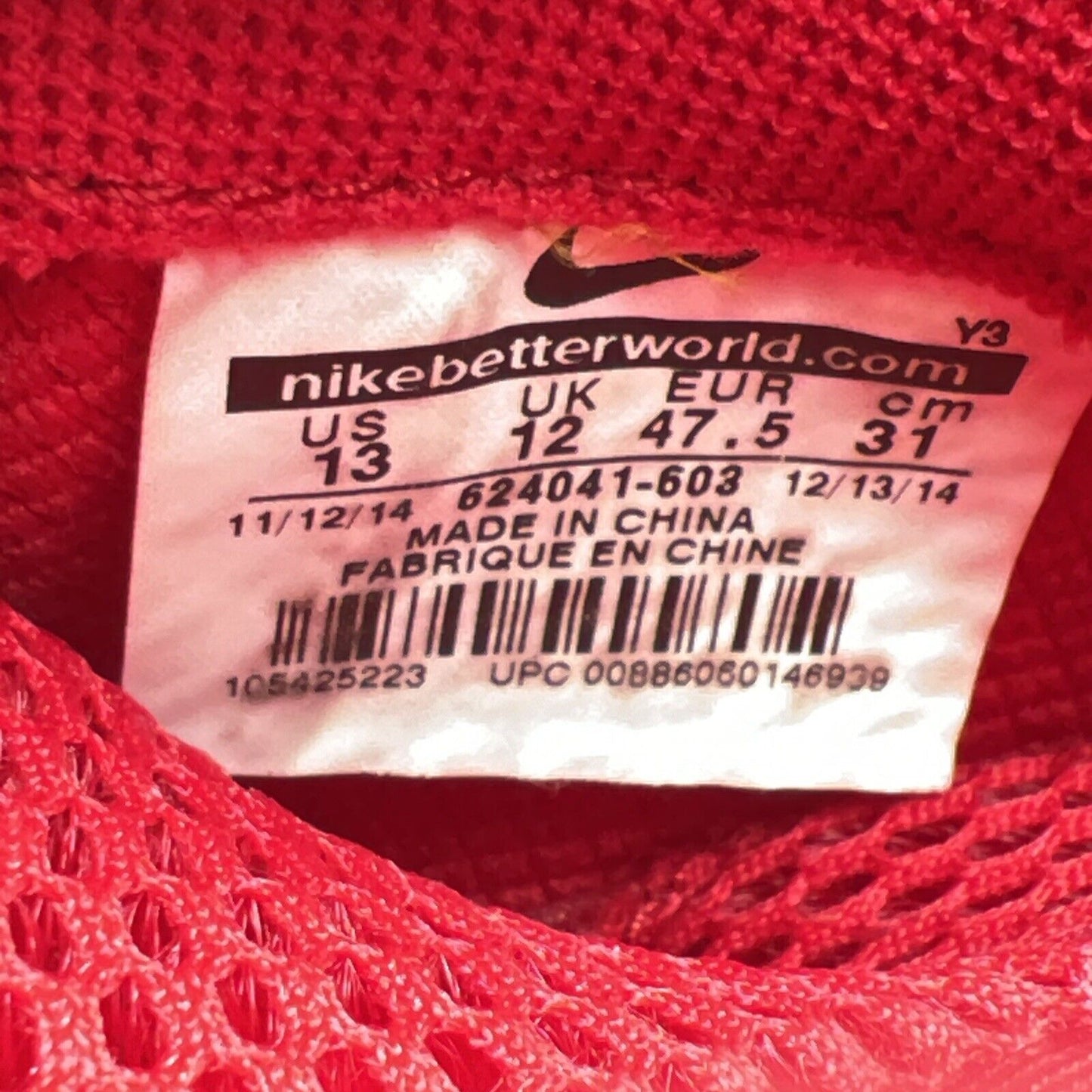 Size 13 - Nike Air Foamposite Pro Gym Red (624041-603)