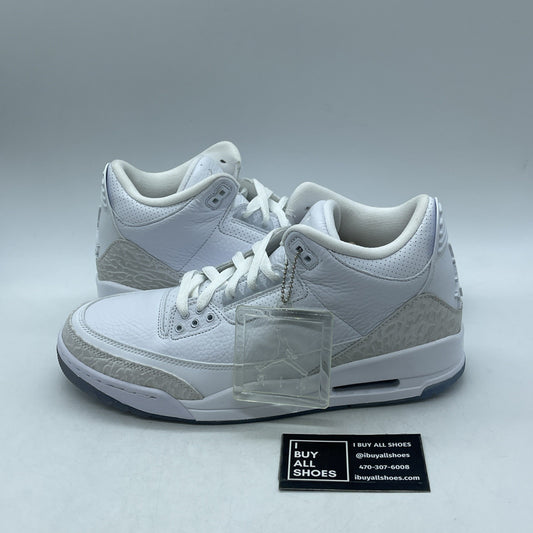 Size 9.5 - Air Jordan 3 Retro Triple White (136064-111)