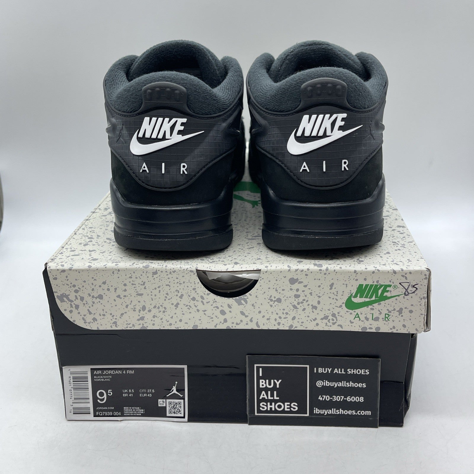 Size 9.5 - Air Jordan 4 RM Black Cat (FQ7939-004)
