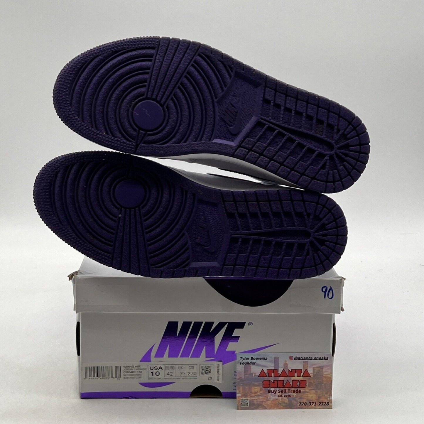 Size 10 - Air Jordan 1 OG High Court Purple W (CD0461-151)