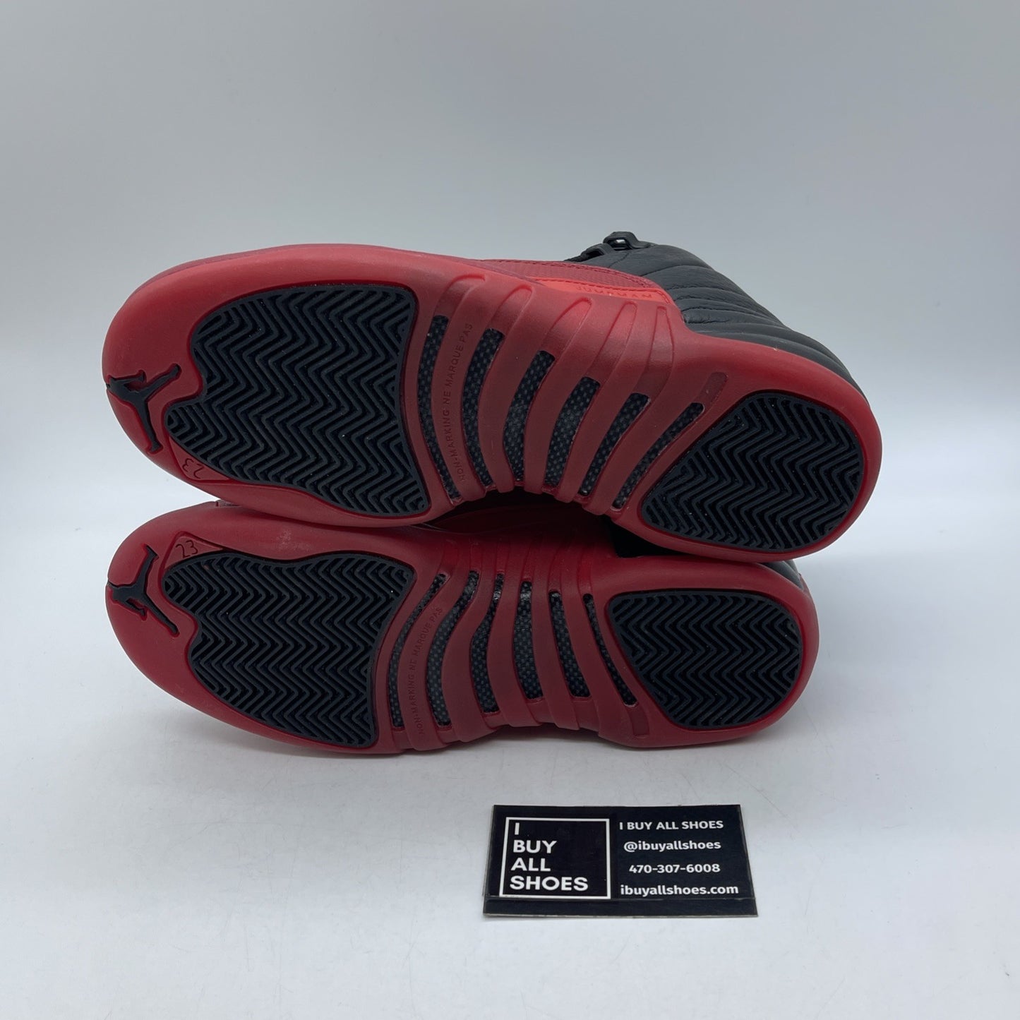 Size 7Y - Air Jordan 12 Black/Varsity Red 2016 Leather (153265-002)