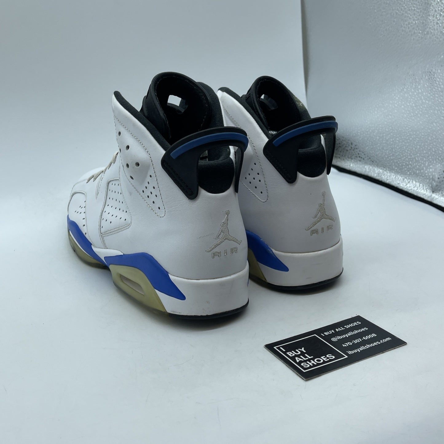 Size 11 - Air Jordan 6 Retro 2014 Sport Blue White Leather (384664-107)