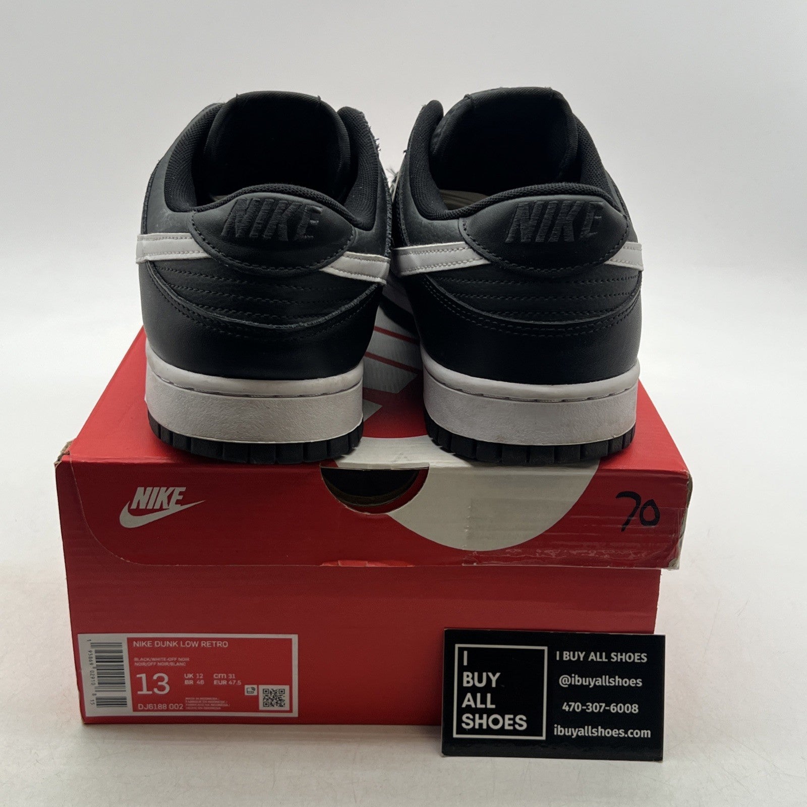 Size 13 - Nike Dunk Low Black Panda (DJ6188-002)