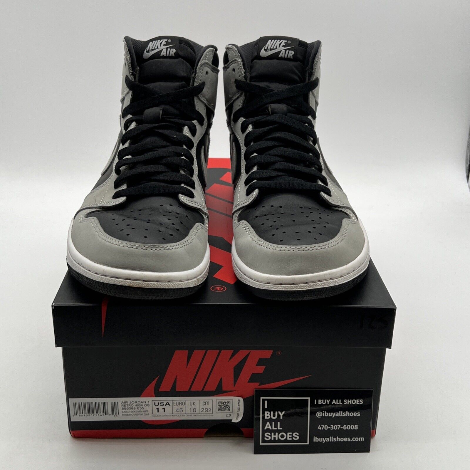 Size 11 - Air Jordan 1 Retro OG High Shadow 2.0 (555088-035)