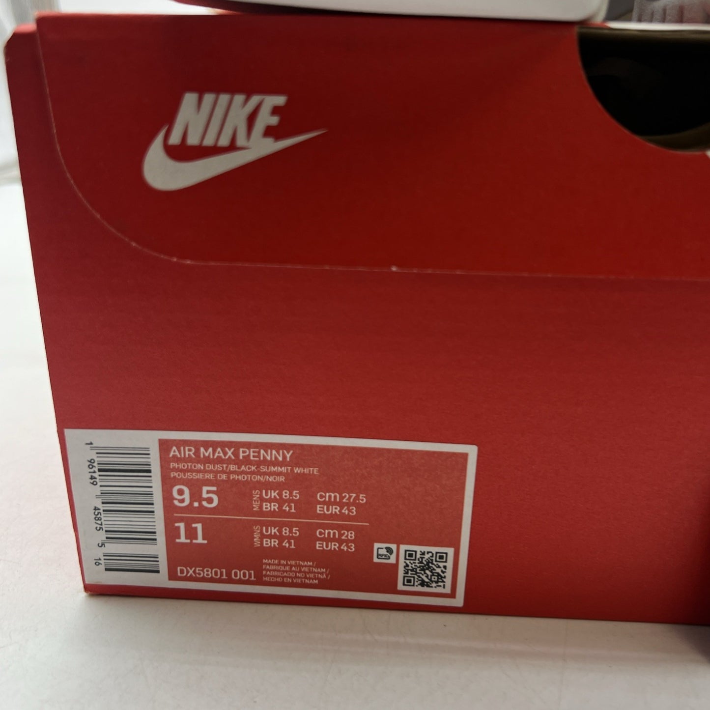 Size 9.5 - Nike Air Max Penny 1 Photon Dust (DX5801-001)