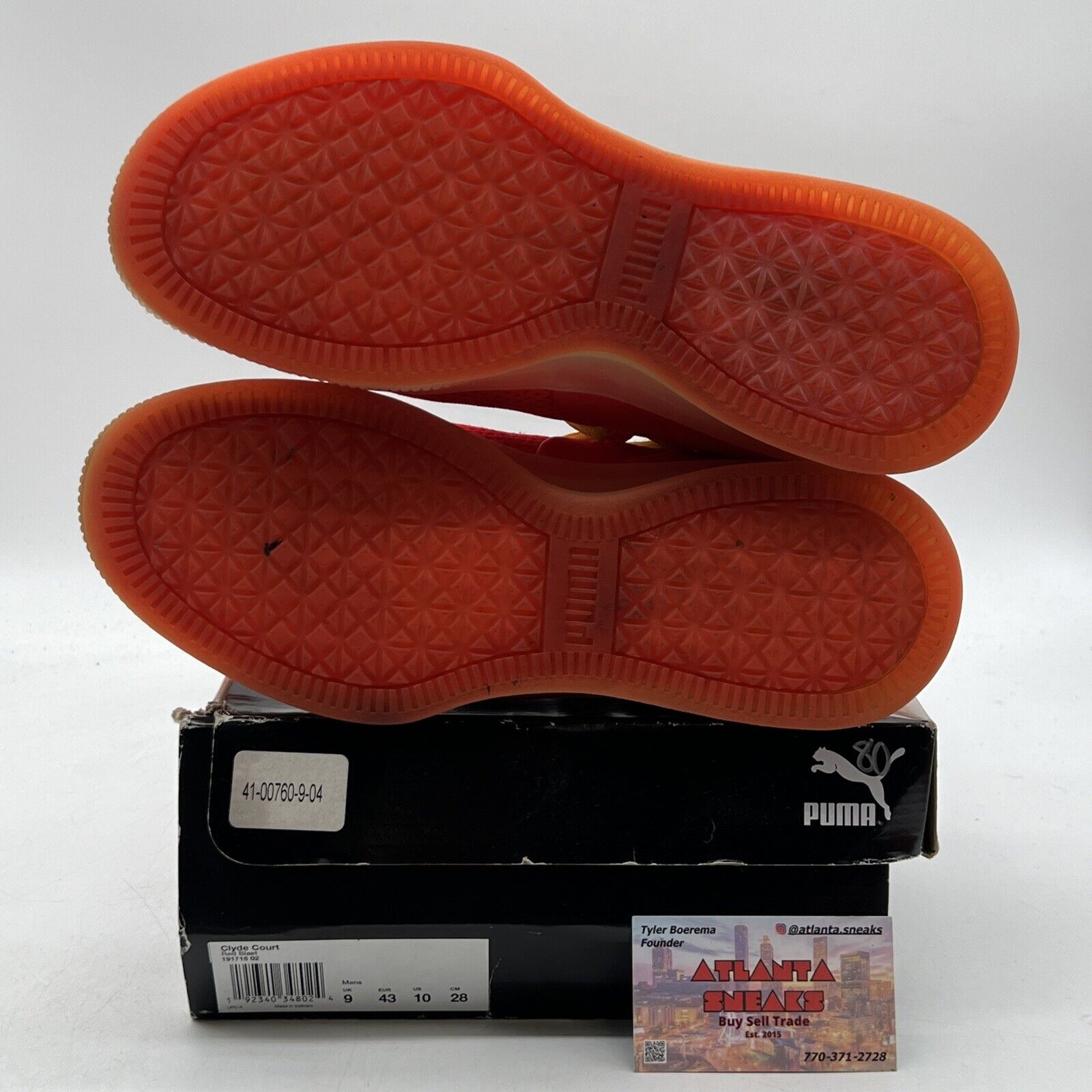 Size 10 - PUMA Clyde Court Disrupt Yellow Black (191715-02)