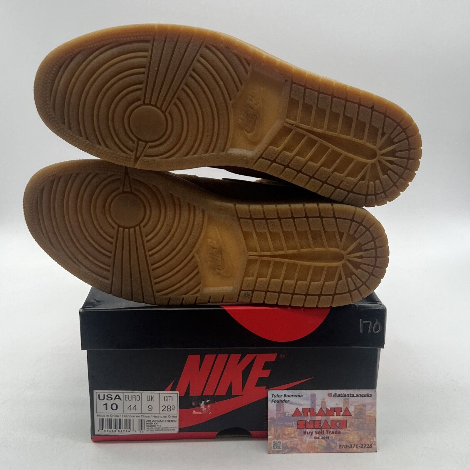 Size 10 - Air Jordan 1 Retro OG High Wheat Suede (555088-710)