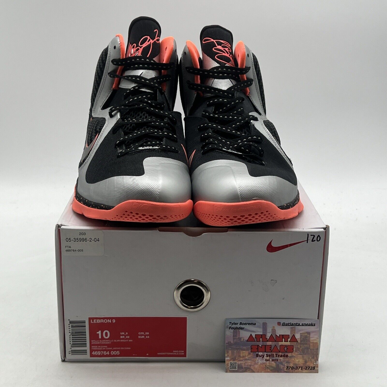 Size 10 - Nike LeBron 9 Bright Mango (469764-005)