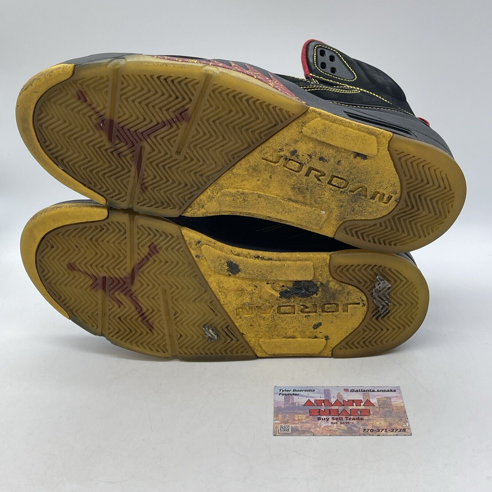 Size 11 - Jordan Sixty Plus Atlanta Hawks Yellow Black Suede (364806-071)