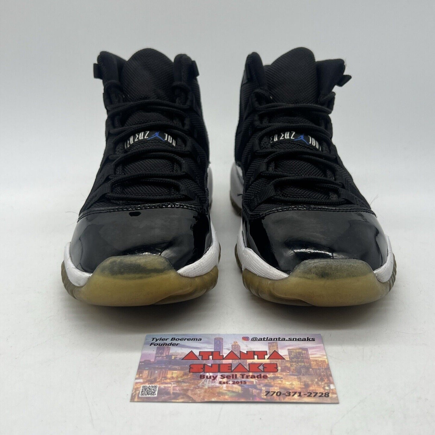 Size 4 - Air Jordan 11 Retro 2009 Space Jam White Black (378038-041)