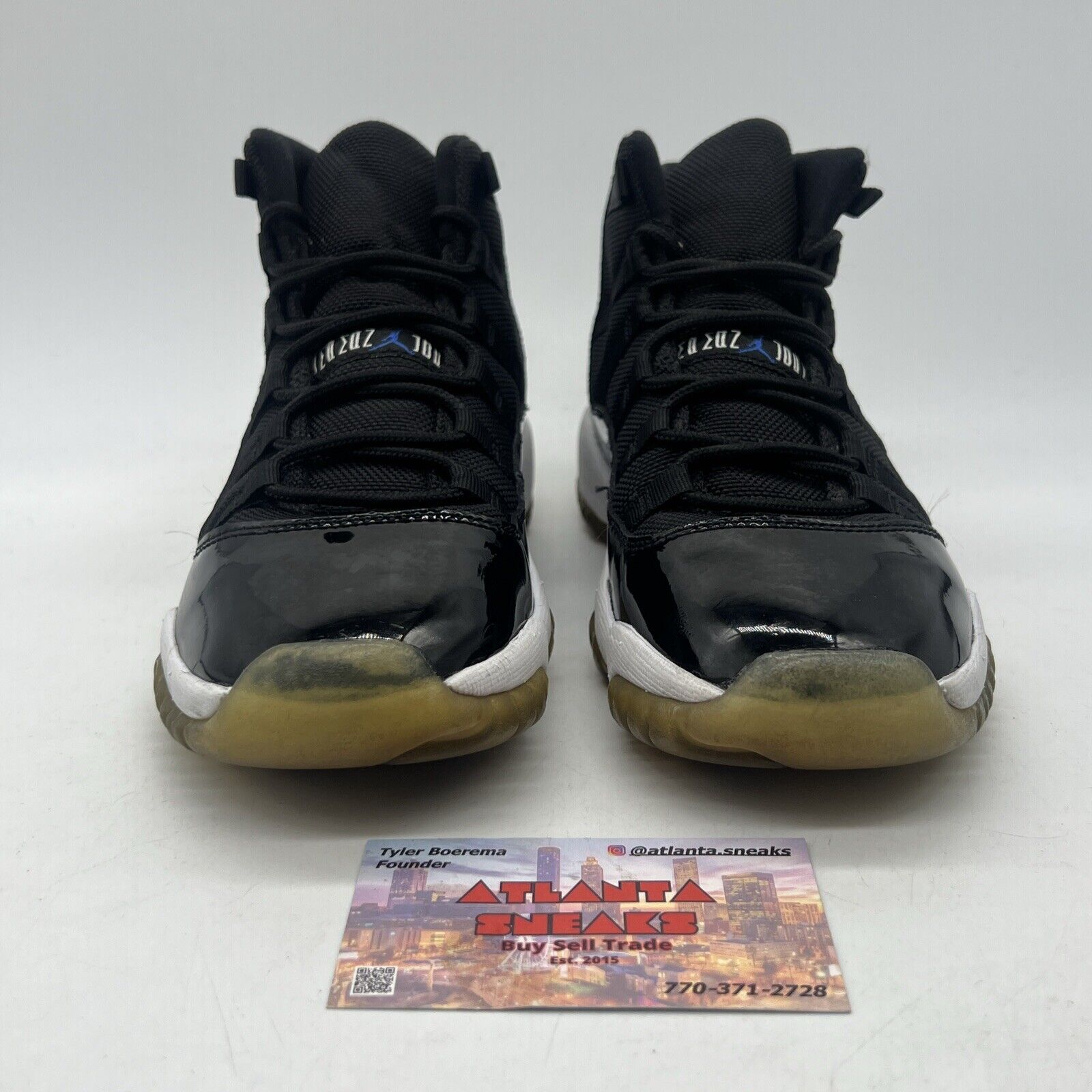 Size 4 - Air Jordan 11 Retro 2009 Space Jam White Black (378038-041)