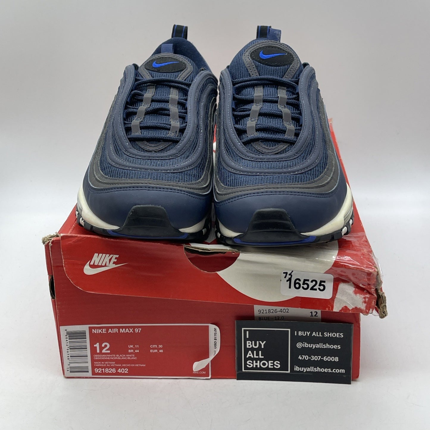 Size 12 - Nike Air Max 97 Obsidian (921826-402)