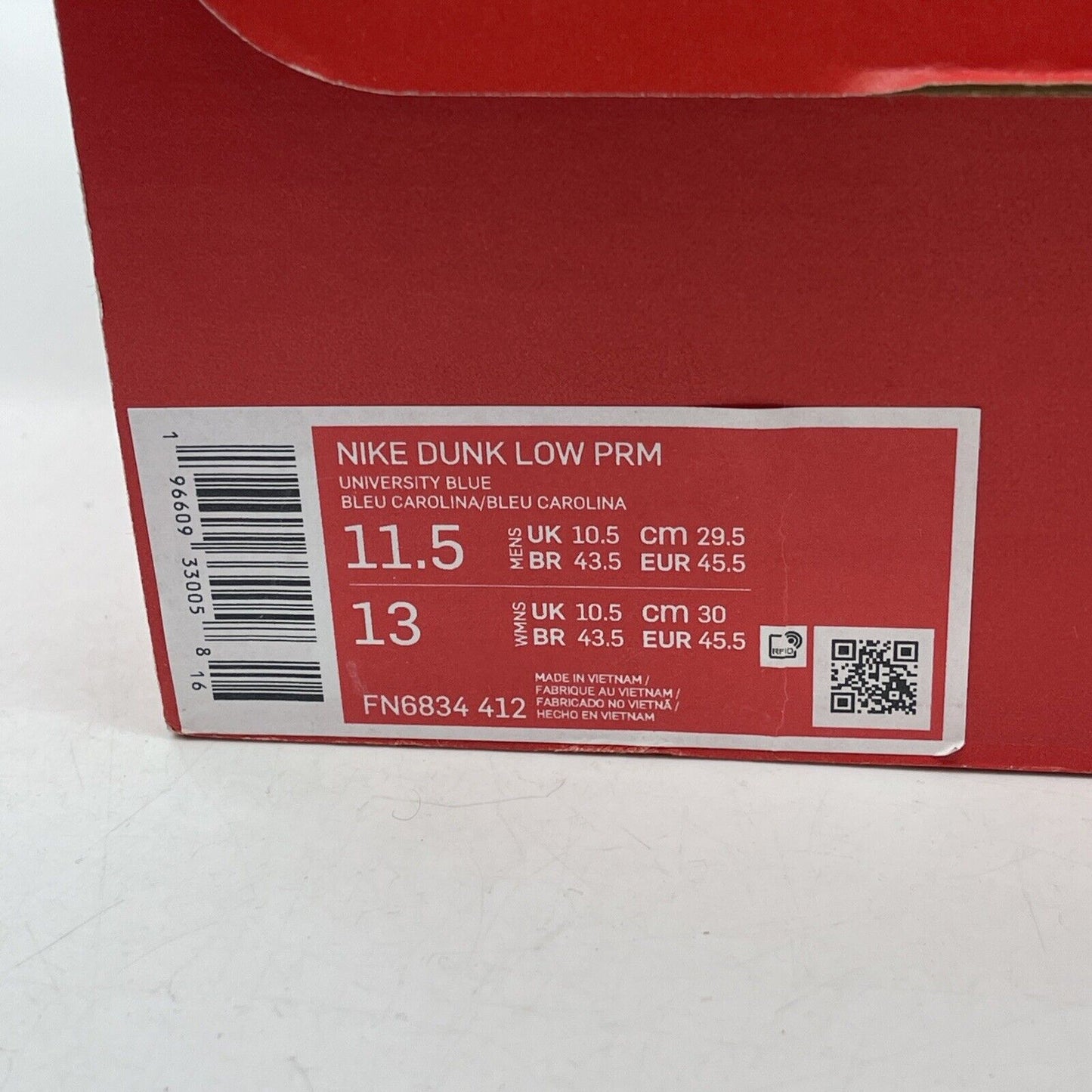 Size 11.5 - Nike Dunk Premium Low Topography - University Blue (FN6834-412)