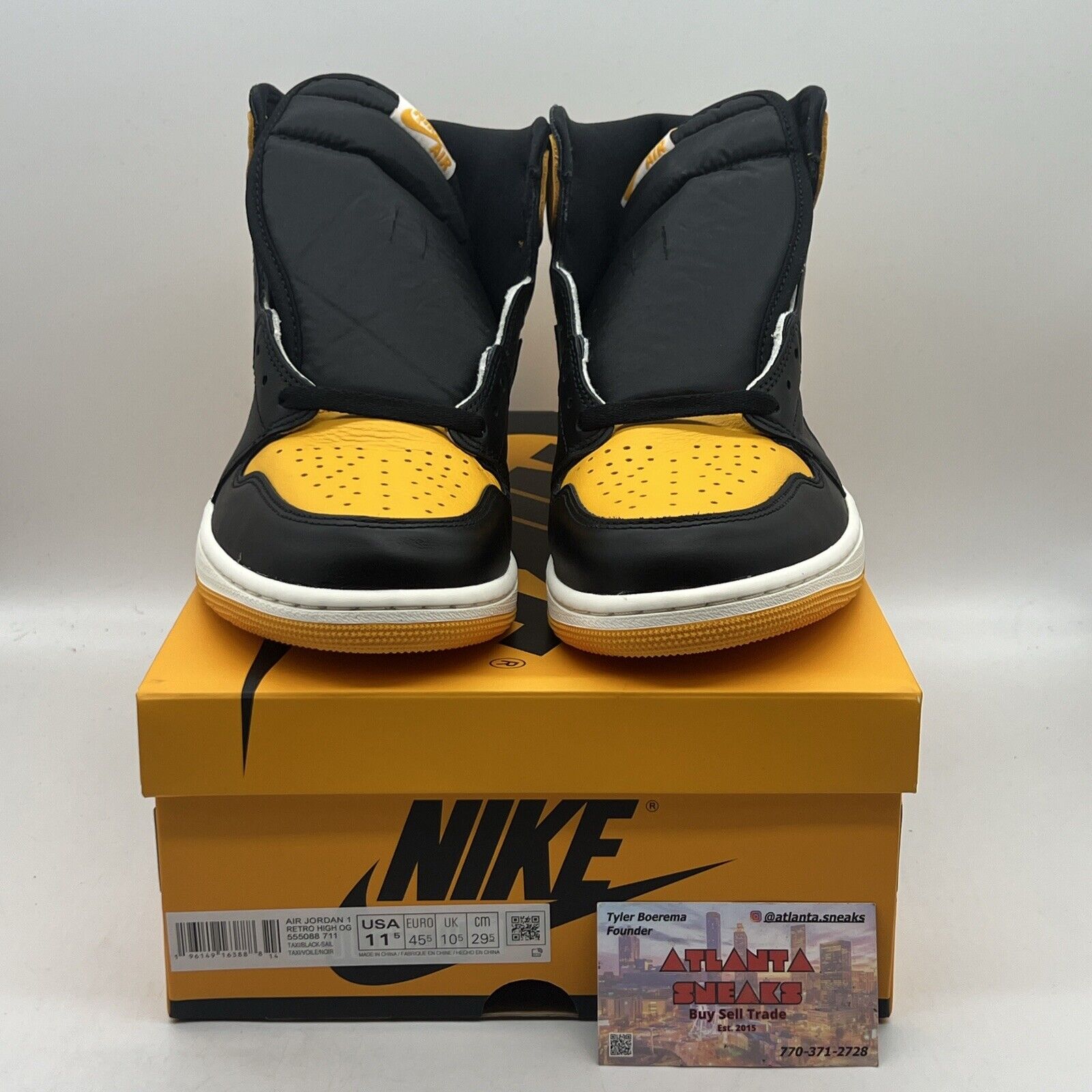 Size 11.5 - Jordan 1 Retro OG High Yellow Toe Brand New Og All