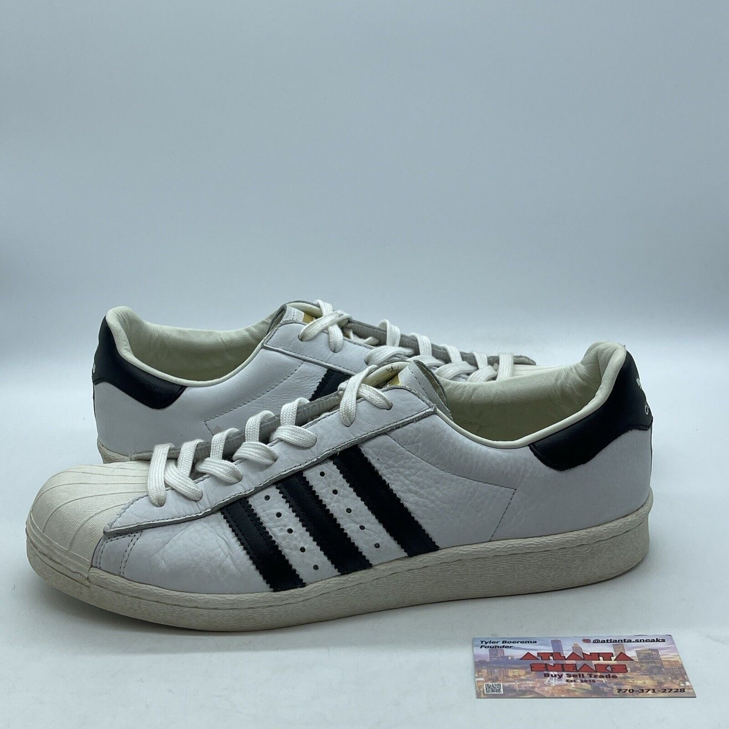 Size 12.5 - adidas Superstar Boost White Black (BB0-188)