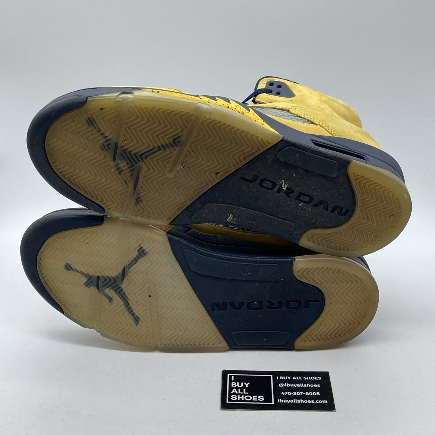 Size 11.5 - Air Jordan 5 Retro SP Michigan Yellow Black Suede (CQ9541-704)