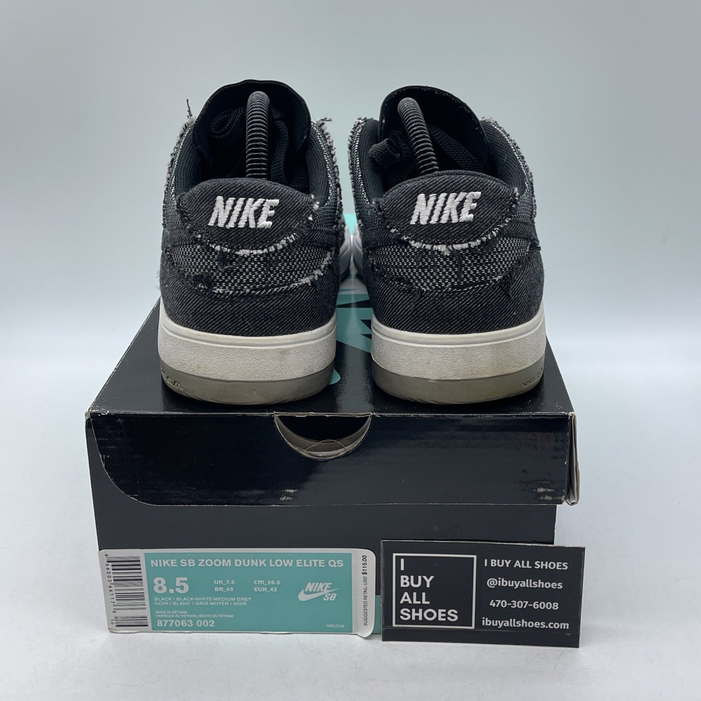 Size 8.5 - Medicom Toy x Nike SB Dunk Elite Low Black (877063-002)