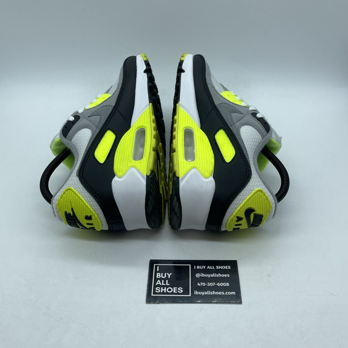 Size 7.5 - Nike Air Max 90 2020 Volt Gray Black Suede Leather (CD0881-103)