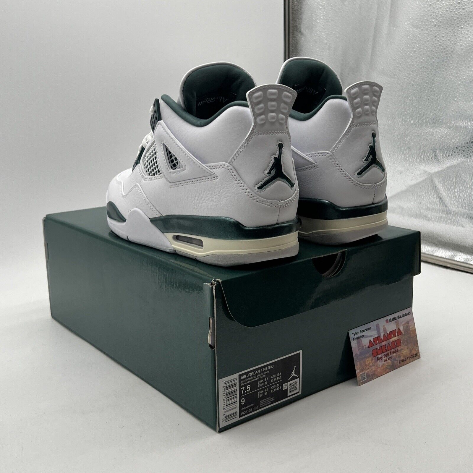 Size 7.5 - Air Jordan 4 Retro Oxidized Green (FQ8138-103)