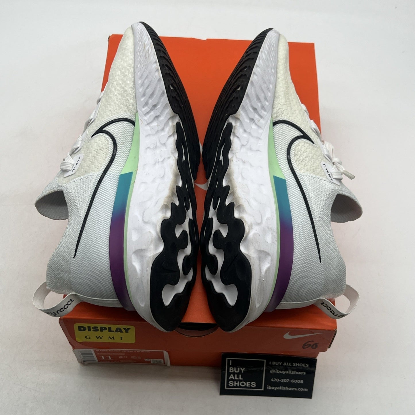 Size 11 - Nike React Infinity Run Flyknit White Ombre W (CD4372-102)