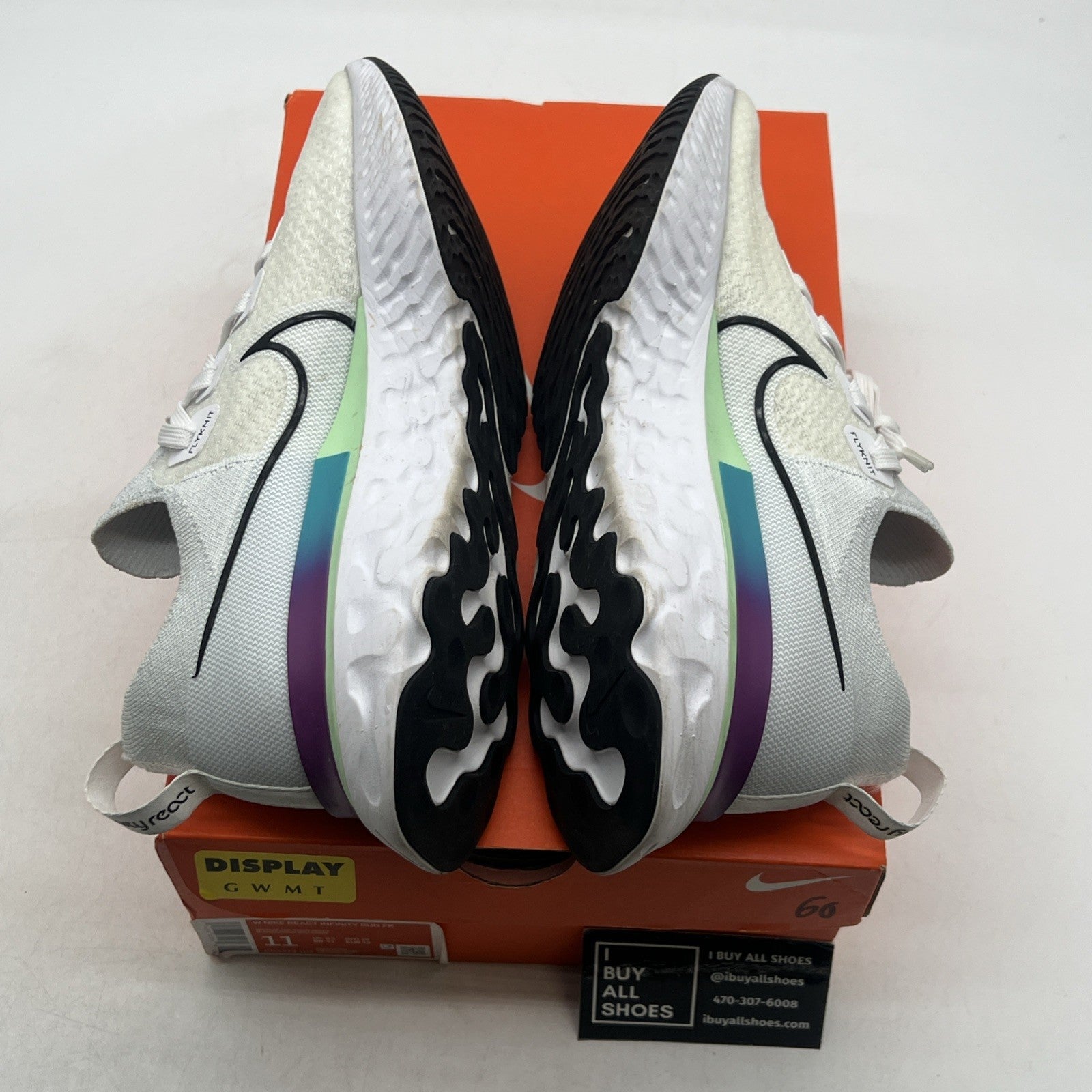 Size 11 - Nike React Infinity Run Flyknit White Ombre W (CD4372-102)