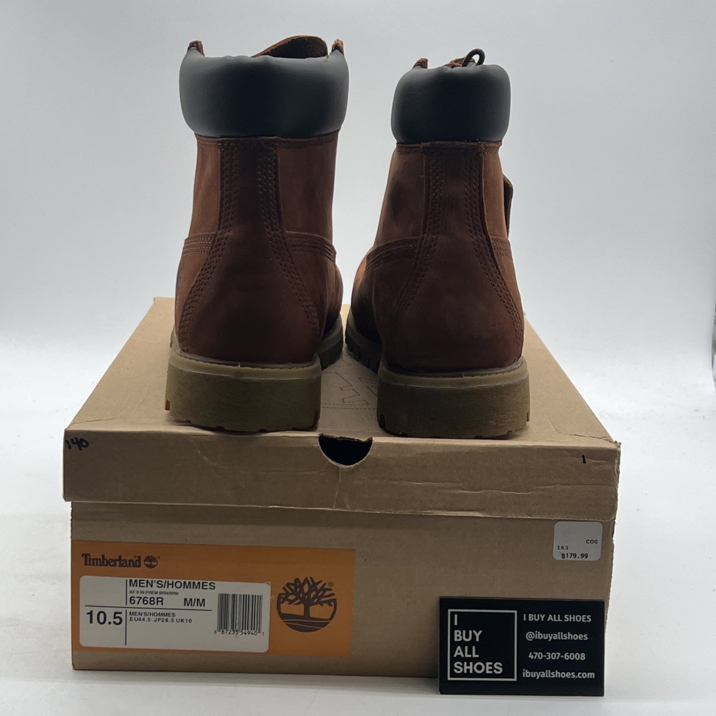 Size 10.5 - Timberland 6 Inch Premium Brown Mens Boot Waterproof Combat (6768R)