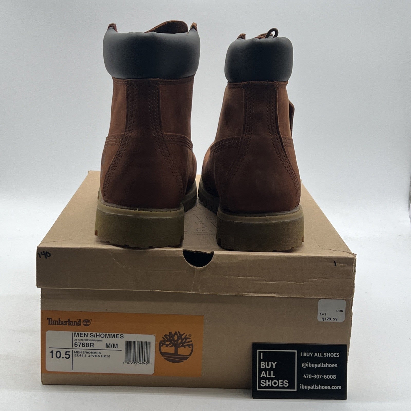Size 10.5 - Timberland 6 Inch Premium Brown Mens Boot Waterproof Combat (6768R)