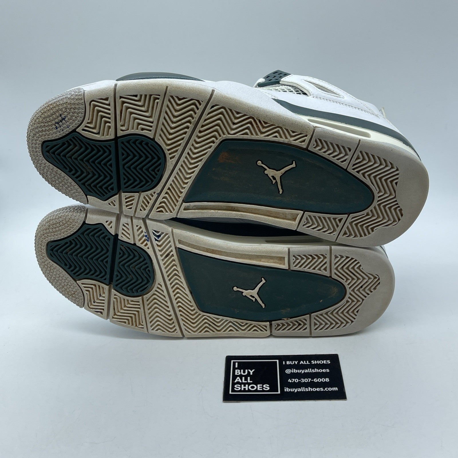 Size 9.5 - Air Jordan 4 Retro Oxidized Green White Leather (FQ8138-103)
