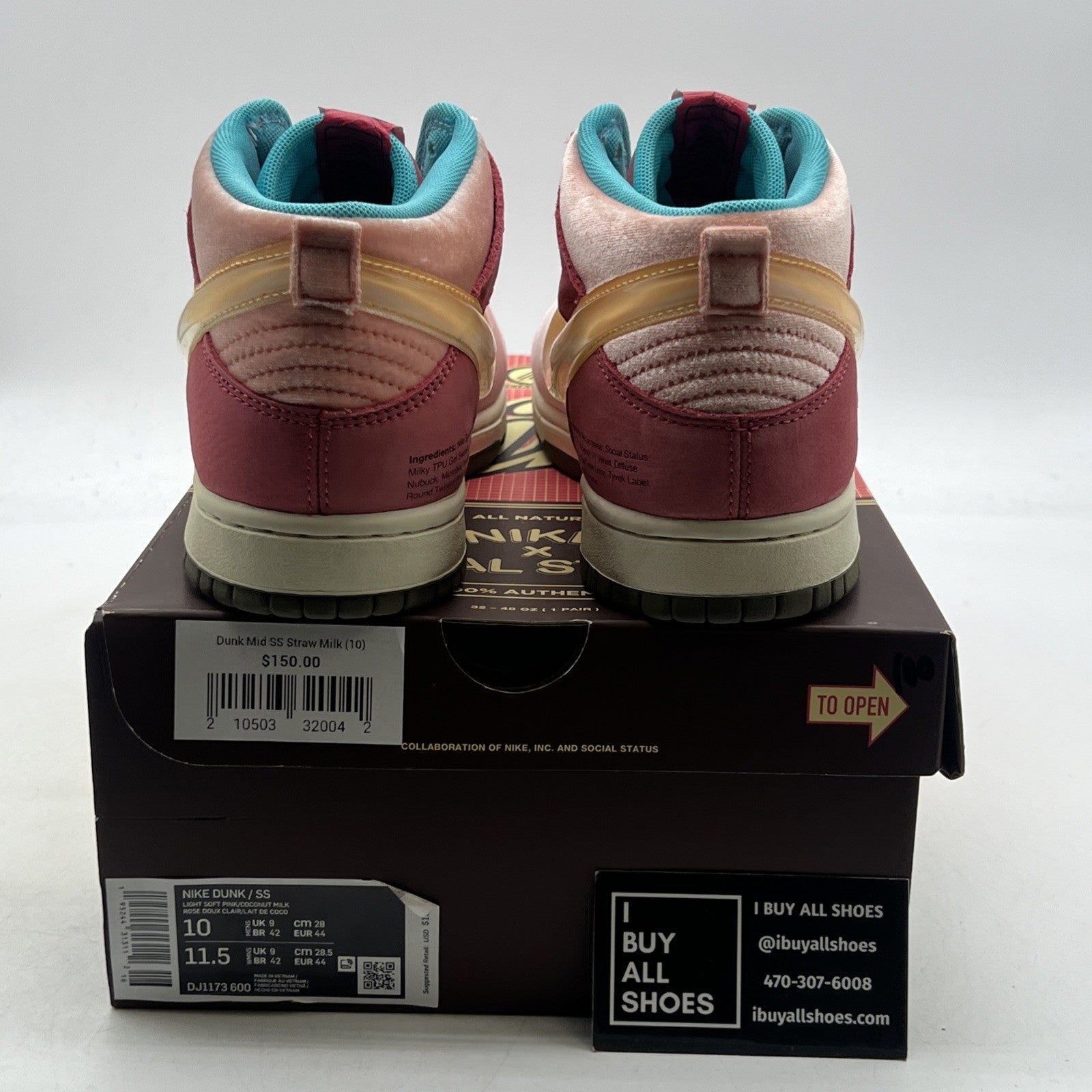 Size 10 - Nike Social Status x Dunk Mid Strawberry Milk (DJ1173-600)