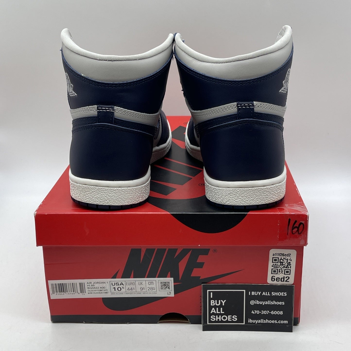 Size 10.5 - Jordan 1 Retro '85 High Georgetown Grey Blue Leather (BQ4422-400)