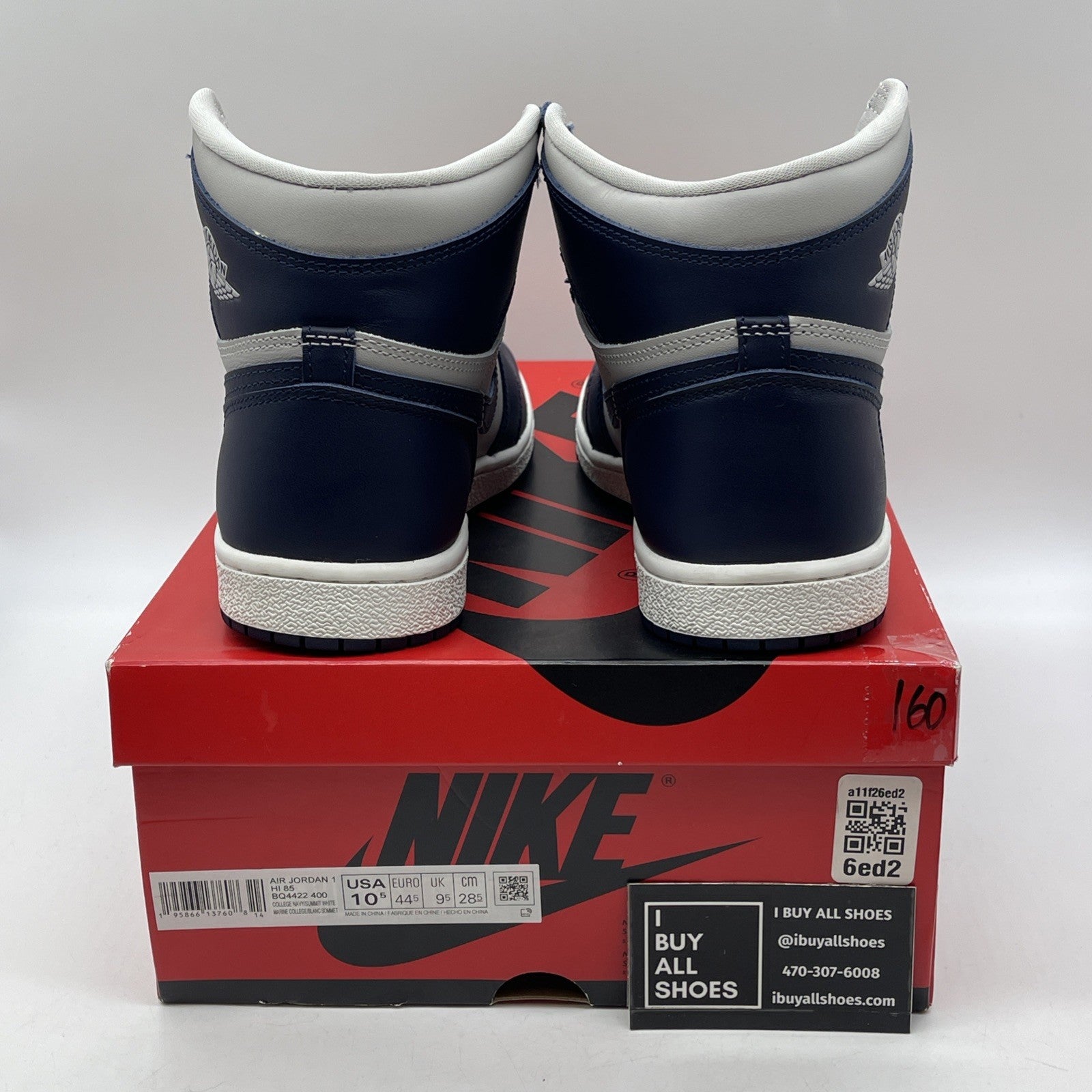 Size 10.5 - Jordan 1 Retro '85 High Georgetown Grey Blue Leather (BQ4422-400)