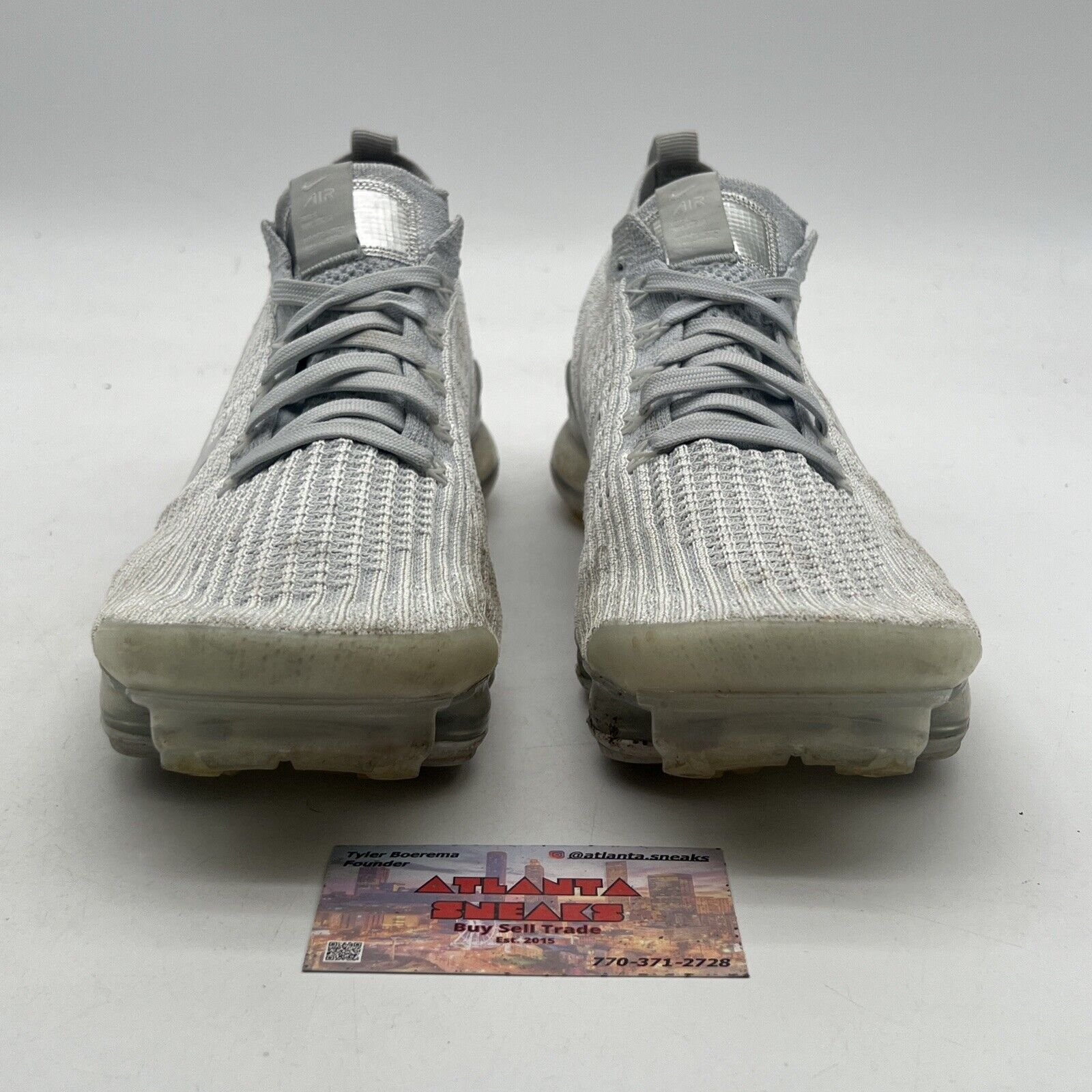 Size 10.5 - Nike Air VaporMax Flyknit 3 Pure Platinum (AJ6900-102)