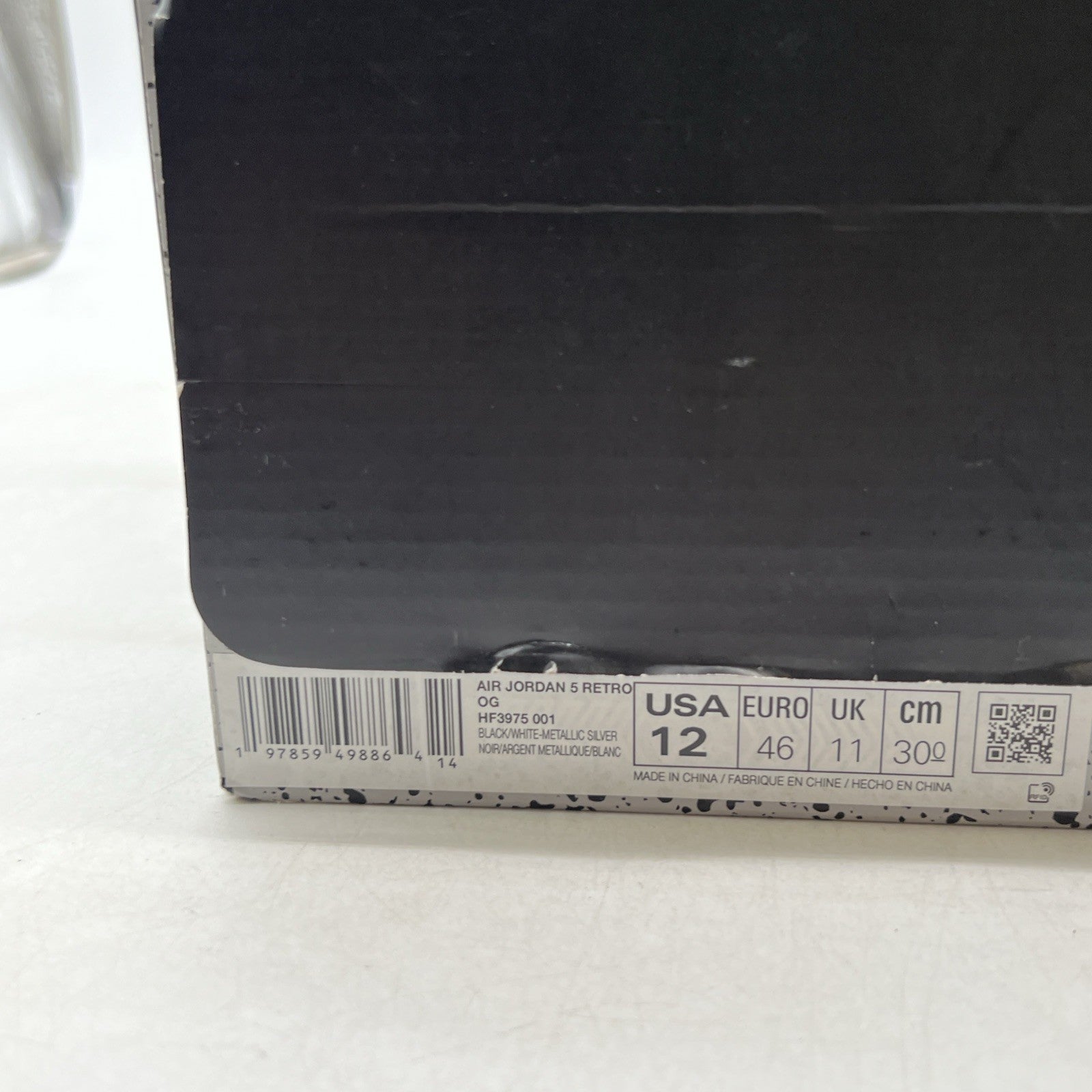 Size 12 - Air Jordan 5 Retro OG Black Metallic Reimagined (HF3975-001)