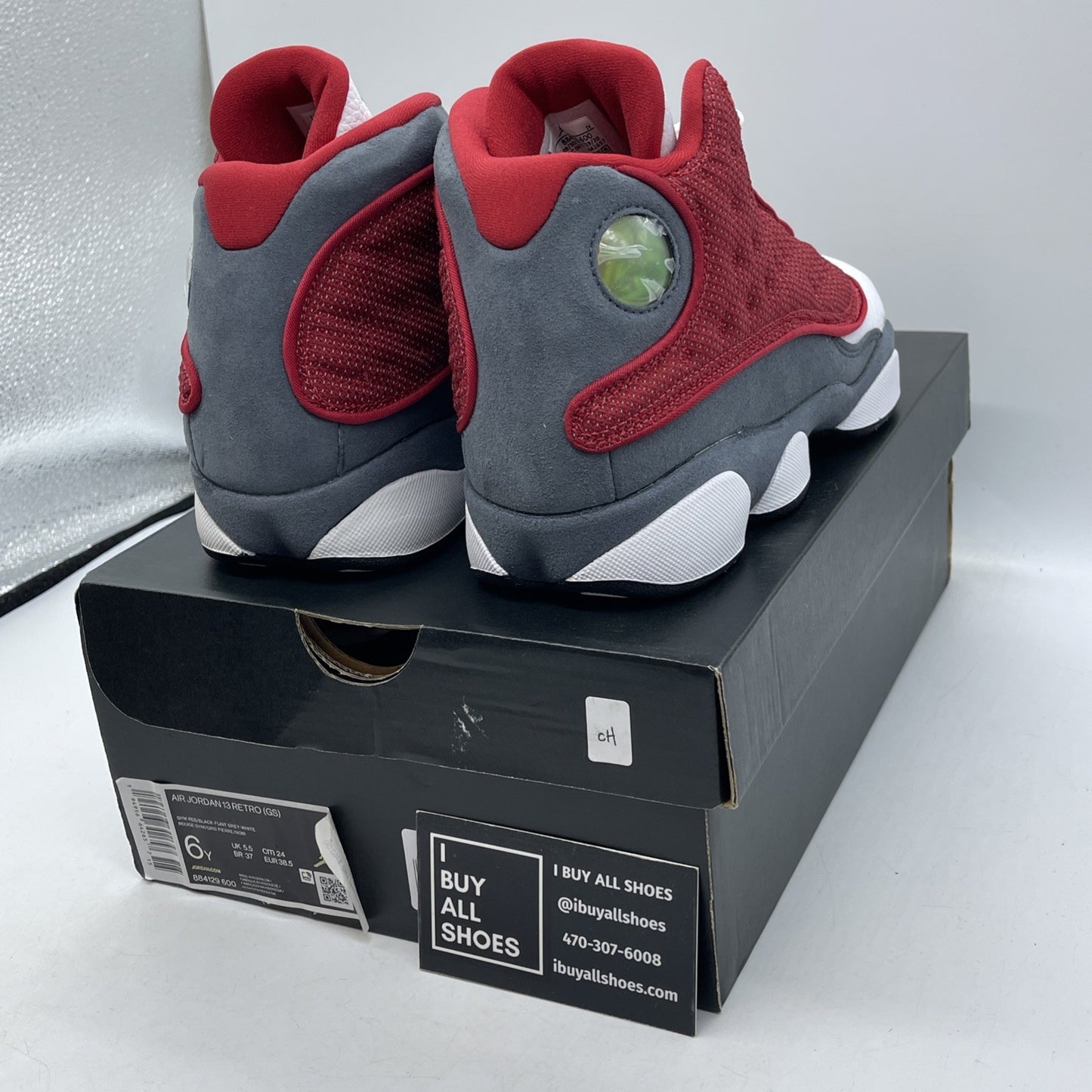 Size 6Y - Jordan 13 Gym Red Flint Grey White Suede Leather  (DJ5982600)