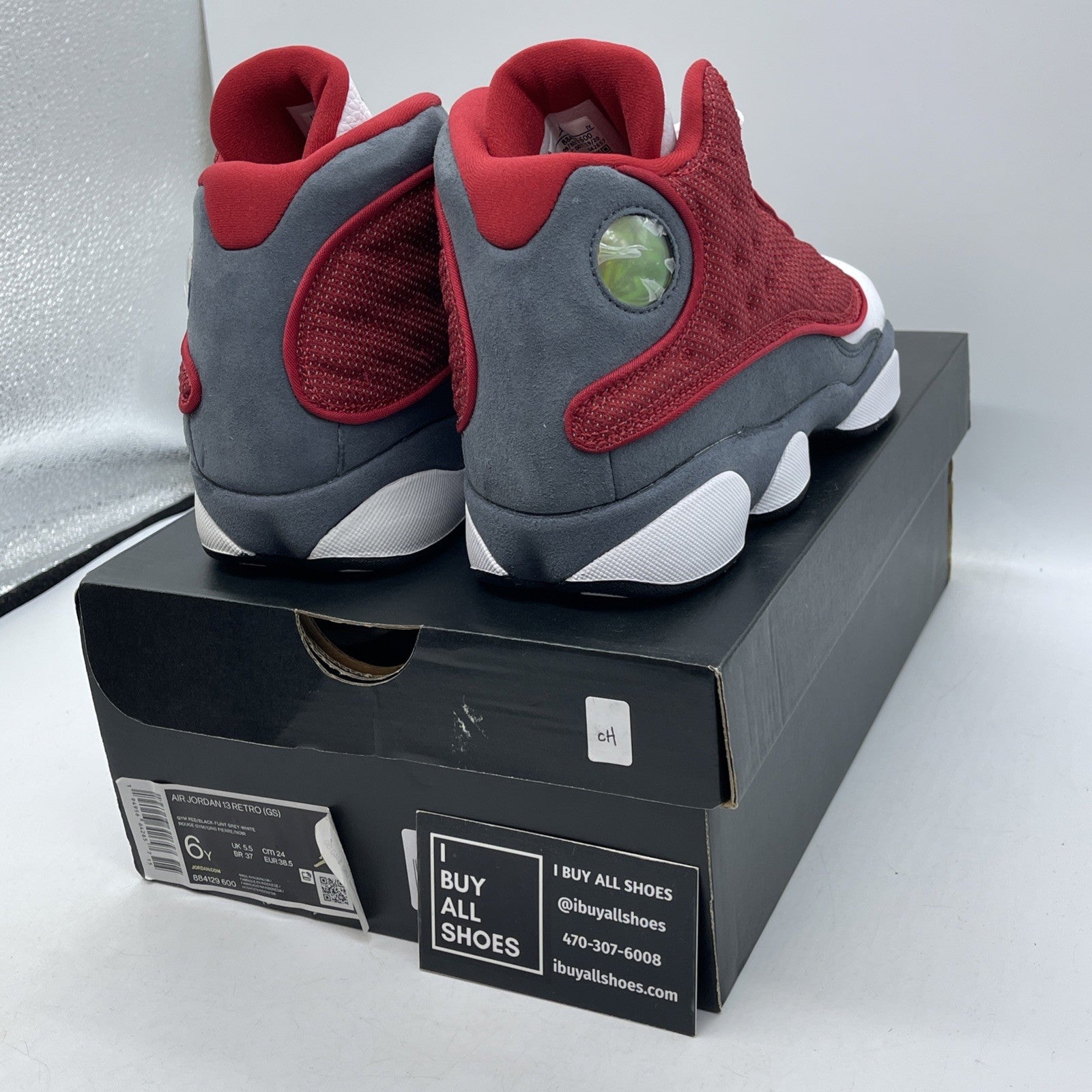 Size 6Y - Jordan 13 Gym Red Flint Grey White Suede Leather  (DJ5982600)