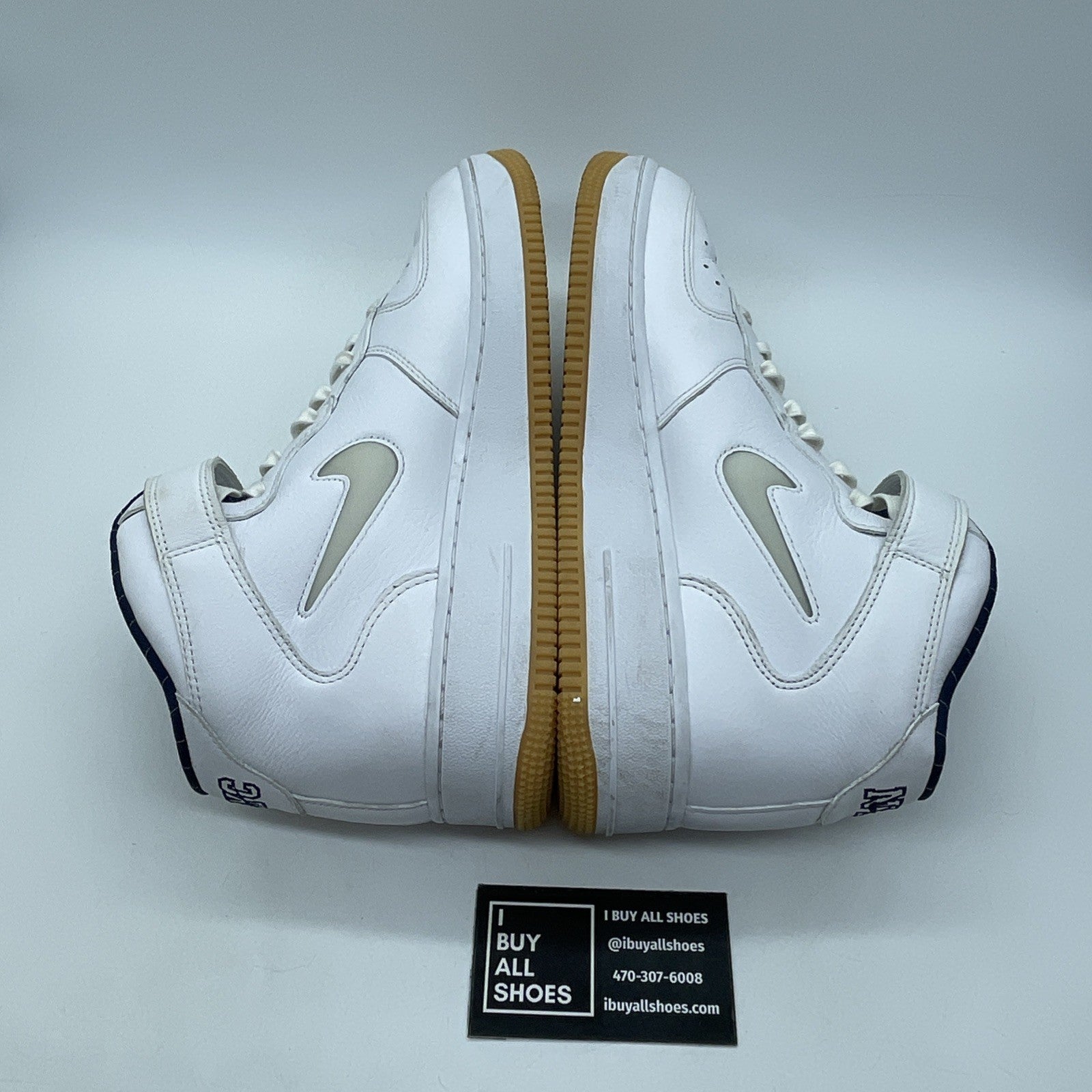 Size 9.5 - Nike Air Force 1 Jewel QS Mid NYC Yankees White Leather (DH5622-100)